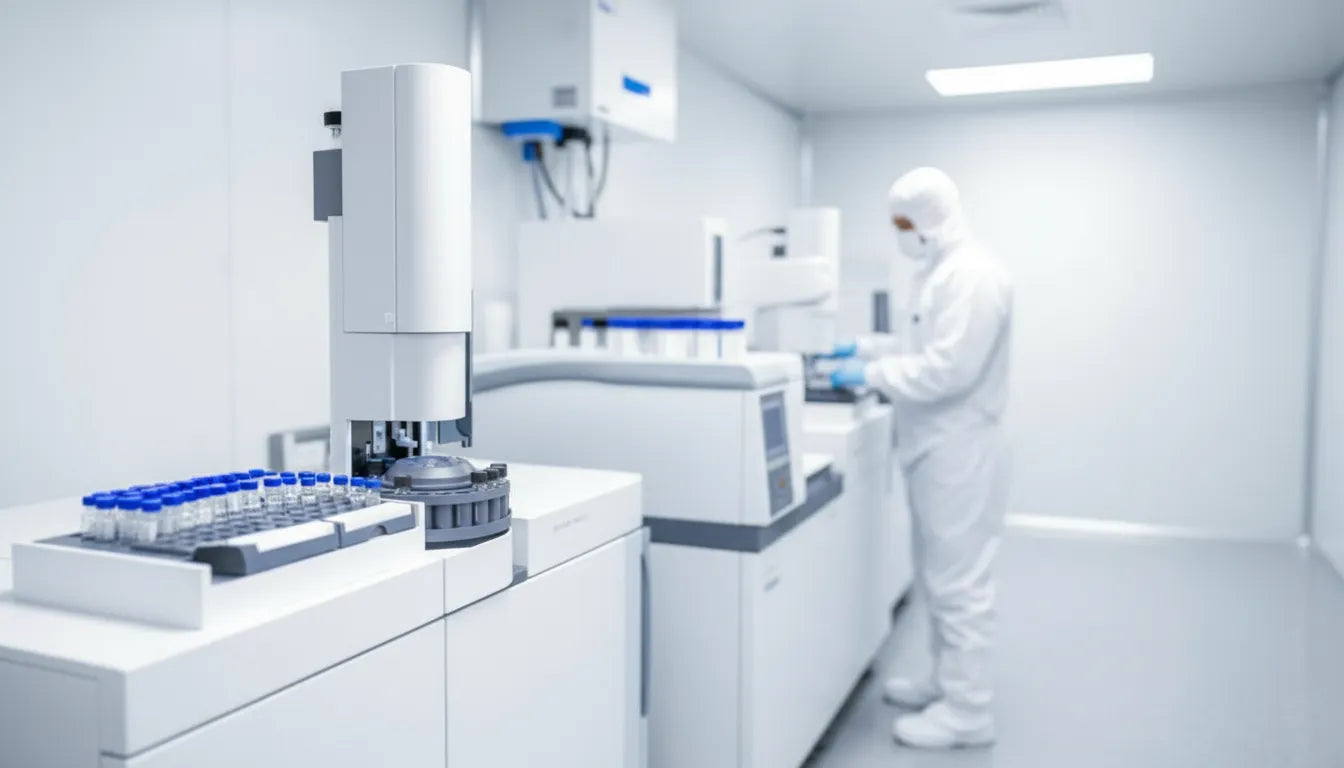 Compounded tirzepatide safety - FDA-registered 503B pharmacy cleanroom with quality control testing ensuring medication safety